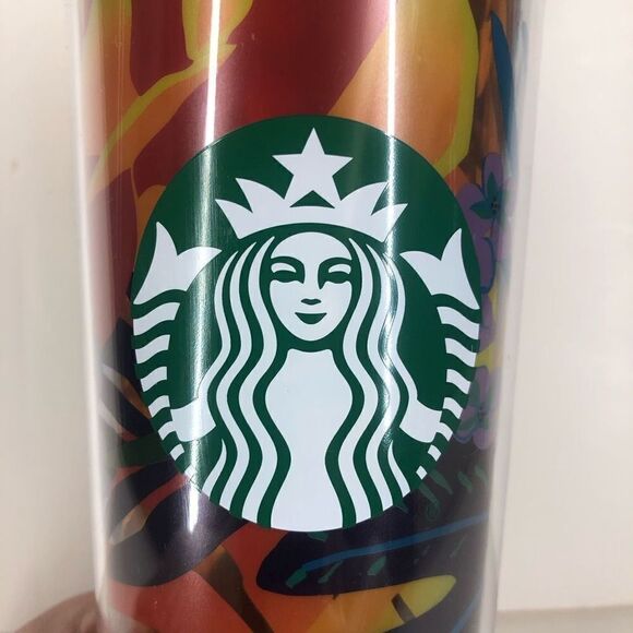 STARBUCKS Tropical Tumbler Orange Purple Red 24 oz 710 mL - Picture 7 of 7